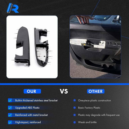 Left Driver & Right Passenger Side Armrest Repair Kit Fit for Chevy Silverado 1500 2500HD 3500HD 2010-2014 For GMC Sierra 1500 2500 HD 3500 HD 2010-2014 Door Panel with Release Handle Below Armrest