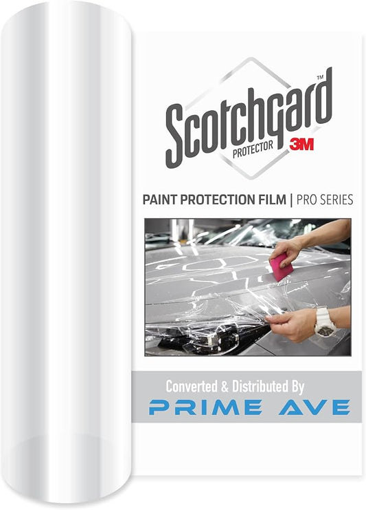 3M Clear Paint Protection Film, 8 mil PPF Vinyl Wrap with Self-Healing Technology, UV Protection, Non-Yellowing, Scratch Resistant, Glossy Finish (6 x 36in)
