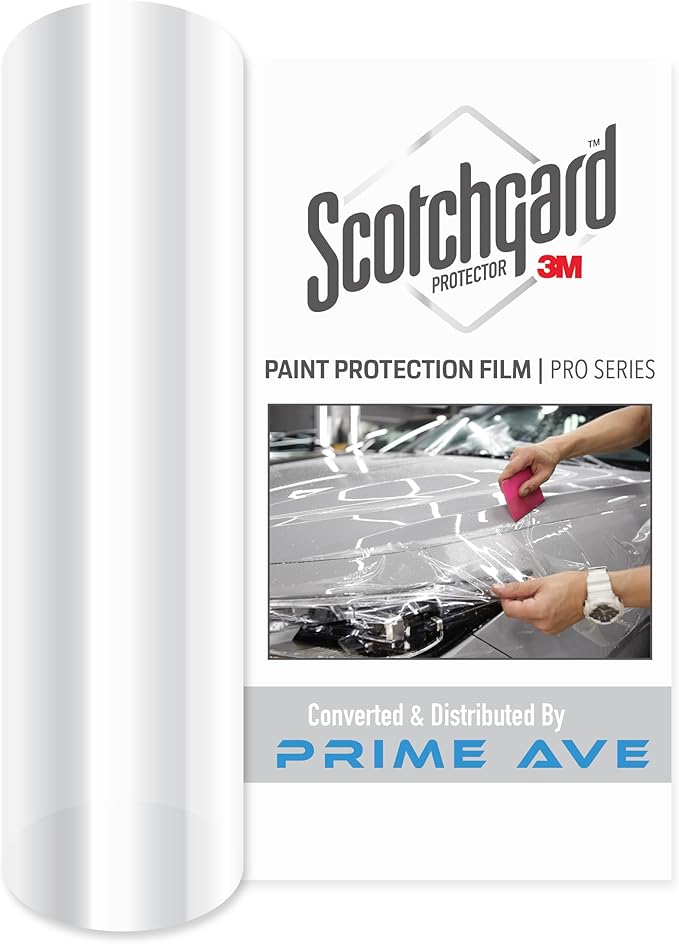 3M Clear Paint Protection Film, 8 mil PPF Vinyl Wrap with Self-Healing Technology, UV Protection, Non-Yellowing, Scratch Resistant, Glossy Finish (6 x 48in)