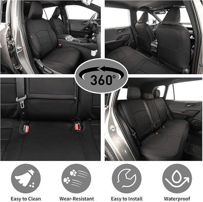 EKR Rav4 Seat Covers Custom Fit for Toyota Rav4 (Hybrid) LE/XLE Premium 2026,Car Seat Cover Full Set for SUV,Neoprene(Black)