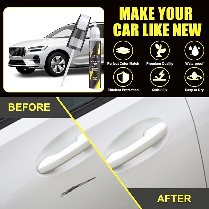 XNA Platinum Grey(731) for Volvo Touch Up Paint, Car Scratch Remover for Nicks and Chips Repair, 2-In-1 Quick & Easy Fix Car Scratch Repair Kit with Exact Color-Matched