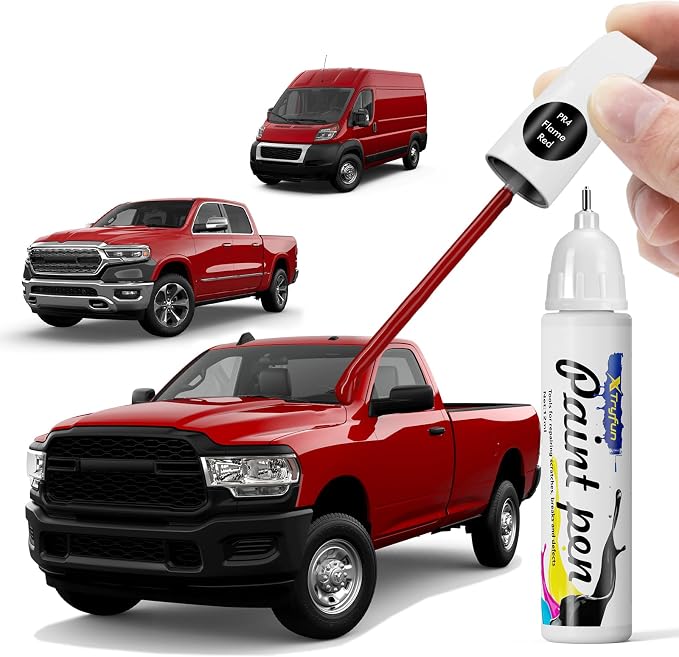 PR4 Flame Red Touch Up Paint Compatible with Dodge, DIY Car Paint Scratch Repair, Automotive Paints, Quick & Easy Fix Scratch Repair for Promaster/1500/2500/3500/4500/5500