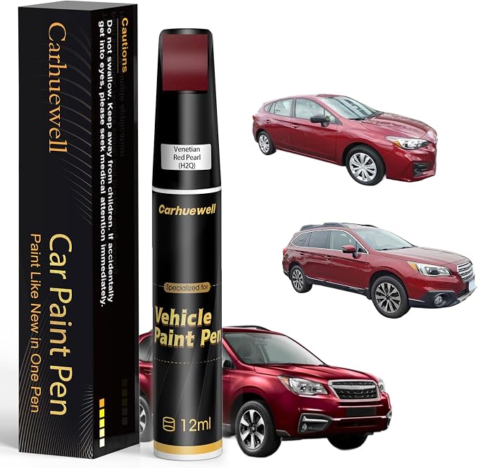 Venetian Red Pearl(H2Q) Touch Up Paint Compatible with SUBARU, Exact Match Car Paint Pen Automotive Scratch Repair Remover Kit Quick & Easy Solution for Vehile Chips and Nicks