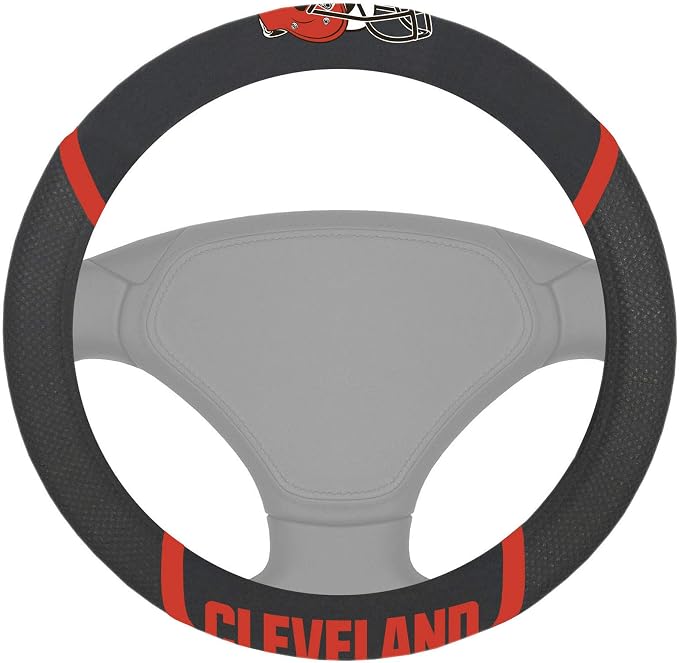 FANMATS NFL Unisex-Adult Embroidered Steering Wheel Cover