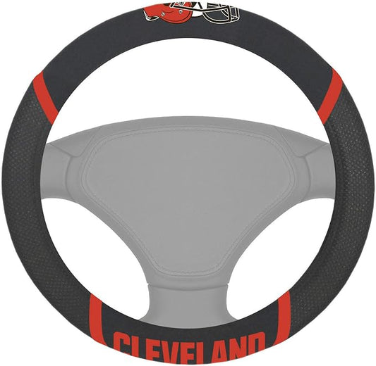 FANMATS NFL Unisex-Adult Embroidered Steering Wheel Cover