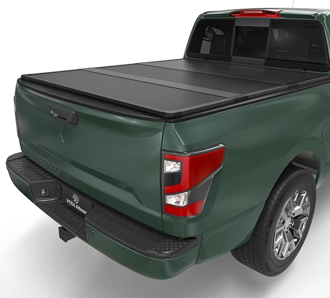 YITAMOTOR FRP Hard Tri-fold Truck Bed Tonneau Cover Fits for Nissan Frontier(NO México) 2005-2026, 5 ft Bed