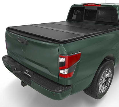 YITAMOTOR FRP Hard Tri-fold Truck Bed Tonneau Cover Fits for Nissan Frontier(NO México) 2005-2026, 5 ft Bed