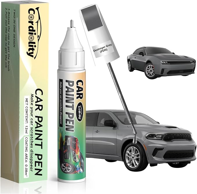 Destroyer Gray(PDN) Touch Up Paint Pen for Dodge,Car Paint Scratch Repair Pen Quick and Easy Fix Auto Paint Scratch