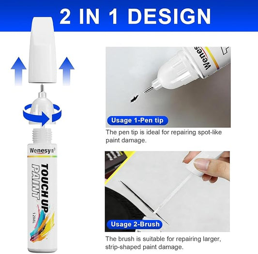 SWP Snow White Touch Up Paint Compatible with Kia, Car Paint Scratch Remover for Nicks & Chips Repair, Automotive Paints Exact Match Forte/Sportage/Sorento/Seltos/Soul/Telluride/Carnival/EV6
