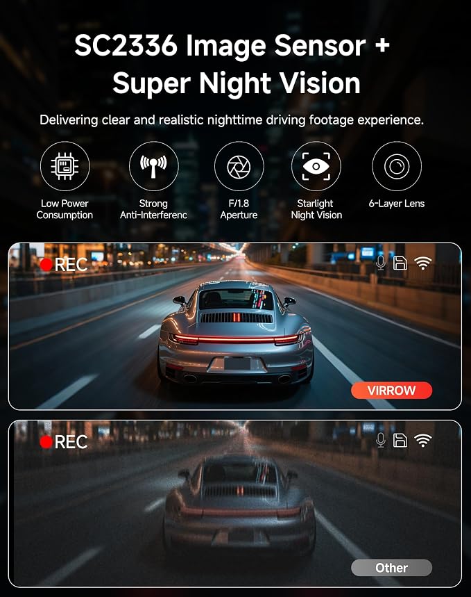 Dash Cam Front and Rear: 4K+2.5K Dash Camera for Cars - Dashcam Built-In WiFi APP Control 64GB Included 3.39" Touchscreen 24H Parking Monitor WDR Night Vision Loop recording Collision Detection(X5)