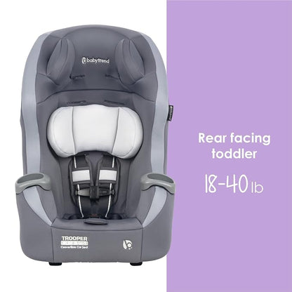 Baby Trend Trooper™ Slim 3-in-1 Convertible Car Seat, Dash Grey – Slim Fit, 3-in-1 Growth Modes, Lightweight Design, Adjustable Comfort Padding