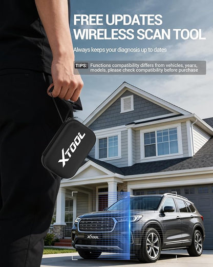 XTOOL Anyscan+ A30M OBD2 Scanner Kit, No Subscription Required, Wireless Code Reader Bidirectional Scan Tool for iOS & Android, 26 Resets, Live Data, ABS Bleed Diagnostic Tool, Storage Bag