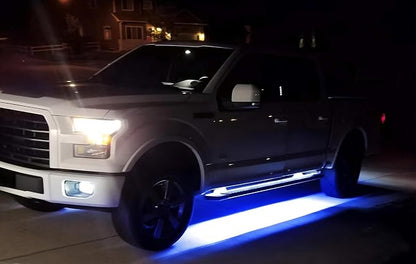 iJDMTOY 40-Inch 63-SMD Flexible LED Running Board/Side Step Lighting Kit Compatible with Ford GMC Chevy Dodge Toyota Nissan Honda Truck SUV, Ultra Blue