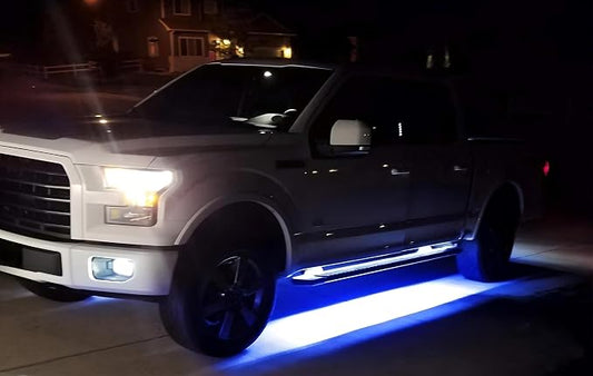 iJDMTOY 40-Inch 63-SMD Flexible LED Running Board/Side Step Lighting Kit Compatible with Ford GMC Chevy Dodge Toyota Nissan Honda Truck SUV, Ultra Blue