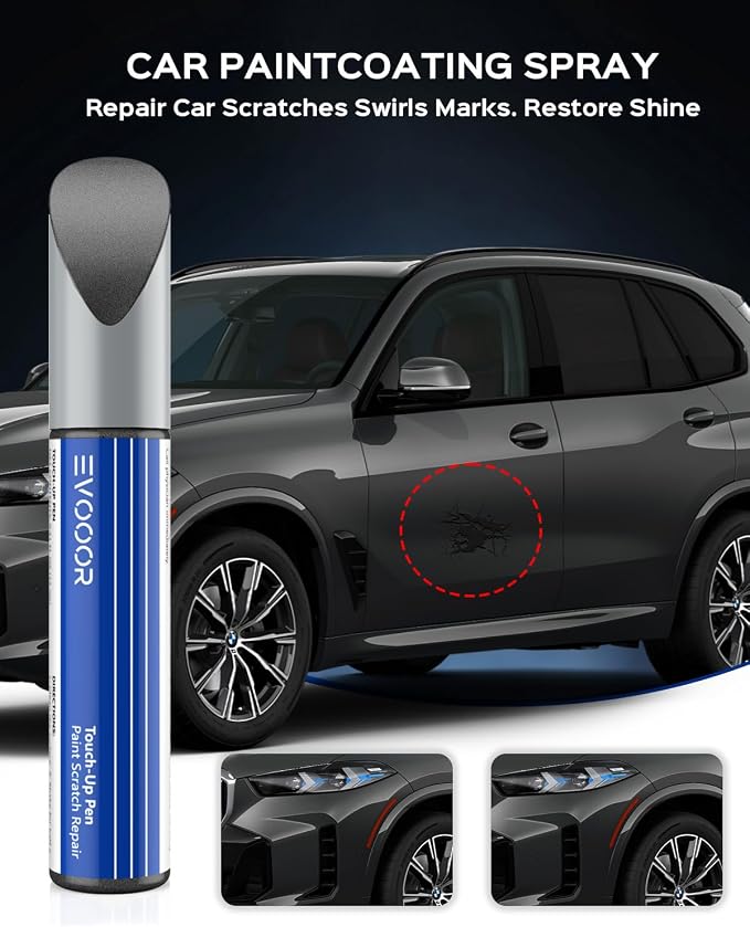 Touch Up Paint For BMW, Dark Graphite(A90) Exact Match Touch Up Paint Car Scratch Repair (Dark Graphite Metallic for 2019-2020 X5/X4/iX3/X2/X1)