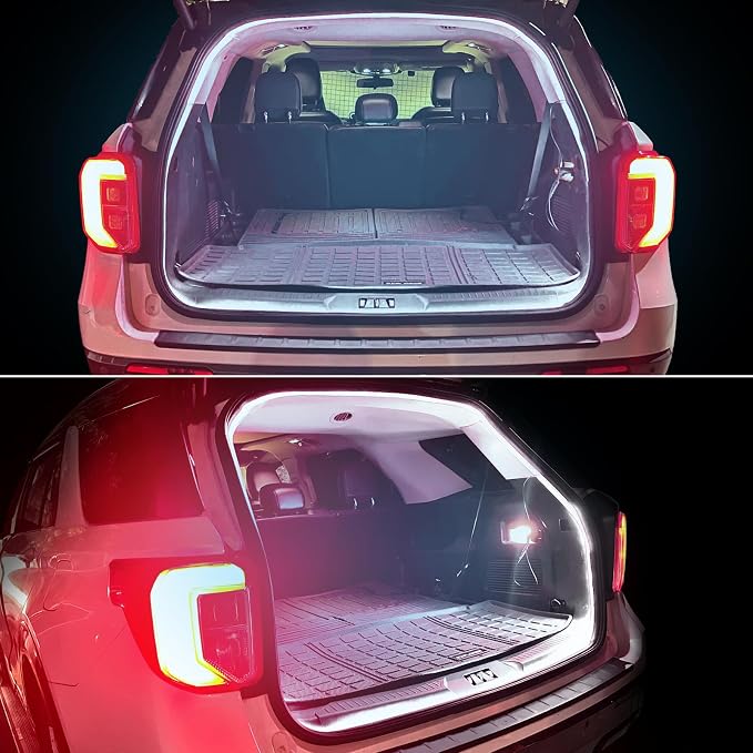 HOLDCY Car LED Strip Lights - Trunk Cargo Ambient Lighting, White 6000K, 177.16 inches Flexible Cuttable LED Light Strip, Easy Install, Waterproof, Universal Fit for Car Trunks, SUVs, and Vans
