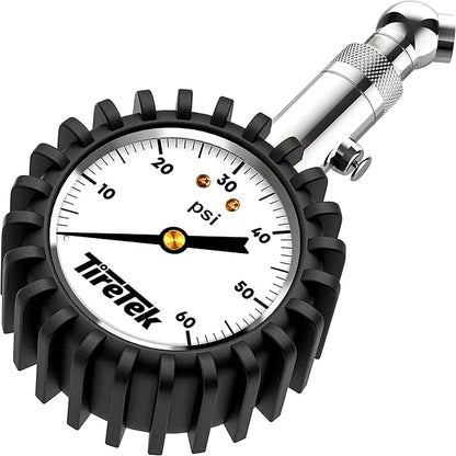 Tire Pressure Gauge for Cars (ANSI Certified) – Fathers Day Gift for Dad & Husband – Premium Glow in The Dark Air Pressure Gauge for Tires – Analog Automobile Circular Dial