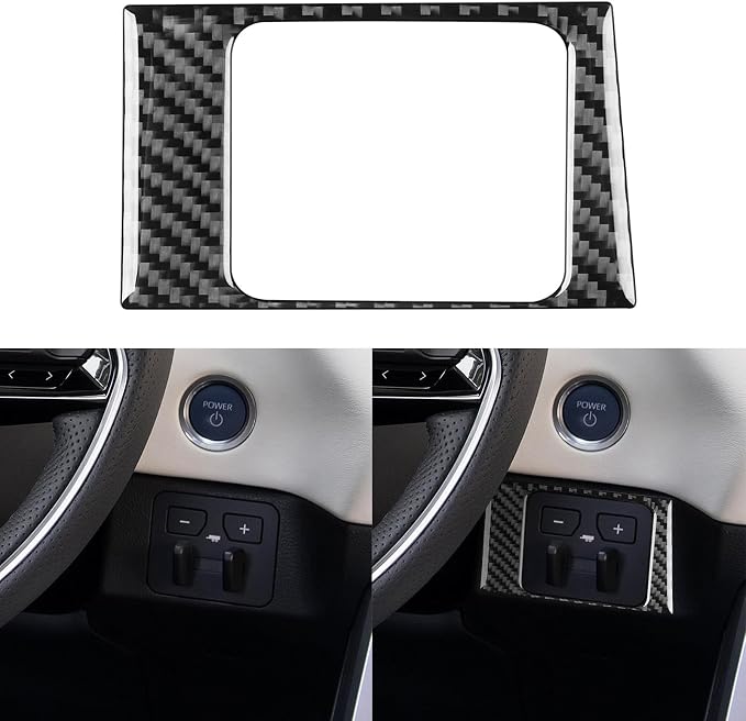 NVCNX Real Premium Carbon Fiber for Toyota Tundra 2022-2026 / Sequoia 2023-2026 2024 2025 Car Dash Trailer Brake Controller Panel Cover Interior Trim Accessories Thick Overlay Sticker Decal 1PC