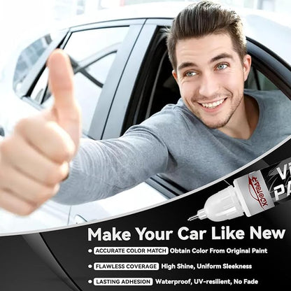 White Car Paint Touch Up Pen, Color Accurate Touch Up Paint for Cars, Professional Automotive Scratch Repair, Lasting Auto Scratch Remover, Fast Dry, Easy to Use, Safe and Washable, Versatile Use
