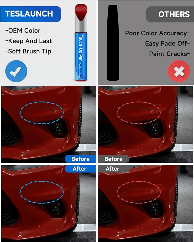 Flame Red PR4/TR4 Car Touch Up Paint Compatible with Dodge – Scratch Repair Kit, Exact OEM Color Match, Scratch & Rust Repair, Car, Truck & SUV Paint Fix