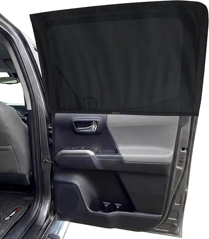 EcoNour Car Window Screen for Toyota Tacoma (2016-2023) 2 Pack | Breathable Mesh Camping Window Covers | 100% Protection from Bugs, Mosquito & UV | Baby Safe Privacy Blackout Net | Car Accessories