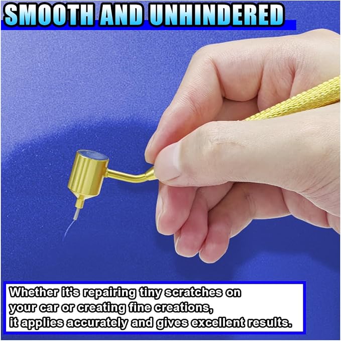 100PCS 0.5 mm Touch Up Paint Brushes, Fillable Car Fine Line Paint Chip Repair Kit, Fluid Writer Pen Disposable Micro Applicators for Vehicle Scratch Detailing Repair