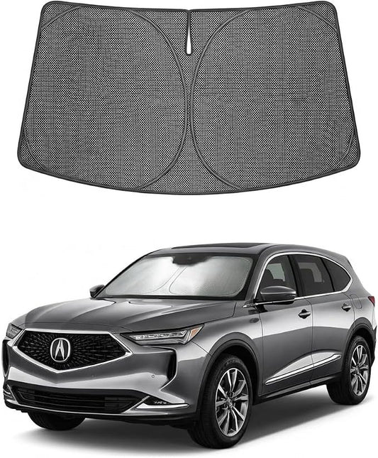 Proadsy Windshield Sun Shade Custom Fit Acura MDX 2022-2026 Ice Crystal Black Front Window Sunshade UV and Heat Blocker Foldable Visor Keeps Car Cooler for Summer Parking and Daily Use