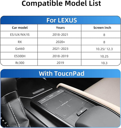 Decoder Adapter Retrofit Kit Compatible with Lexus of 2018-2021 ES/UX/NX/IS/ES300H, 2021-2023 GX460, 2009 RC300, Support Wireless CarPlay Android Auto/Voice Control/Mirror Link/Camera/USB Drive