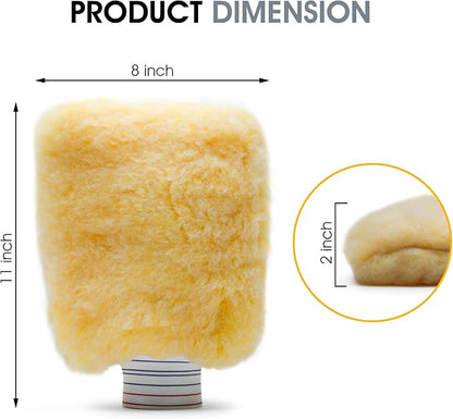 S.M. Arnold Spun Gold™ Professional Car Wash Mitt - Durable, Scratch-Resistant, 8" x 11", Lorene Synthetic Fibers | Ideal for Auto Detailing, Cleaning Supplies, Vehicle Care & Maintenance