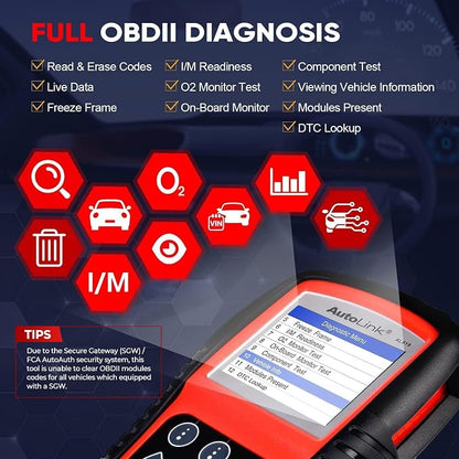 Autel AutoLink AL619 OBD2 Scanner | 2026 ABS/SRS/CAN Diagnostic Tool | Read/Erase Codes, Check Engine Light, OBDII Live Data & DTC Library | Upgrade for AL519, ML519, ML619 (Vehicle-Specific)