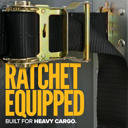 US Cargo Control E Track Cargo Nets for Trailers 82" x 82" (3-Pack), Adjustable Heavy Duty Cargo Net with Ratchets for E-Track and X-Track Systems, 8" x 8" Holes, Use in Enclosed Trailers, Box Trucks