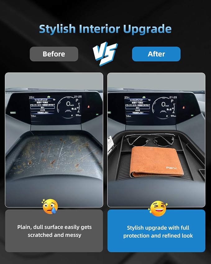 Center Console Behind Screen Dashboard Organizer Tray for 2023-2026 Toyota Prius, 2024 2025 2026 Toyota Prius Interior Accessories