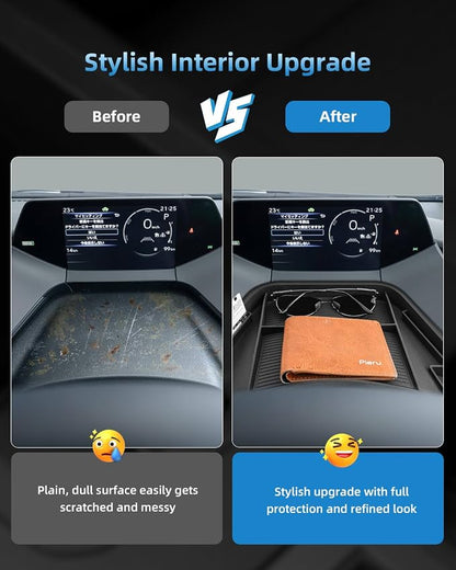 Center Console Behind Screen Dashboard Organizer Tray for 2023-2026 Toyota Prius, 2024 2025 2026 Toyota Prius Interior Accessories