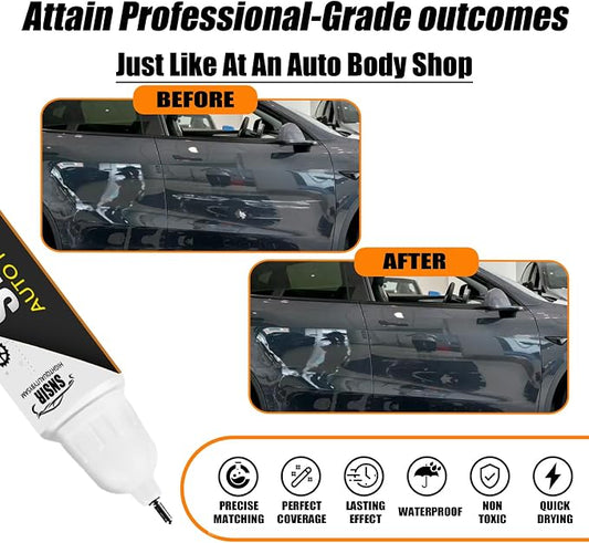 (Midnight Silver Metallic PMNG) Car Touch up Paint Compatible with Tesla Model Y/3/X/S, Car Paint Pen Scratch Repair Two-In-One Touch Up Paint, Premium Car Scratch Remover for Deep Scratches