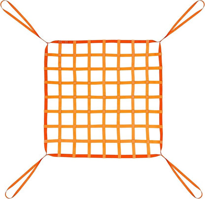 3.28' x 3.28' Cargo Lifting Nets - Flat Polyester Sling Hoisting Net - Max. Load Capacity: 661lbs.
