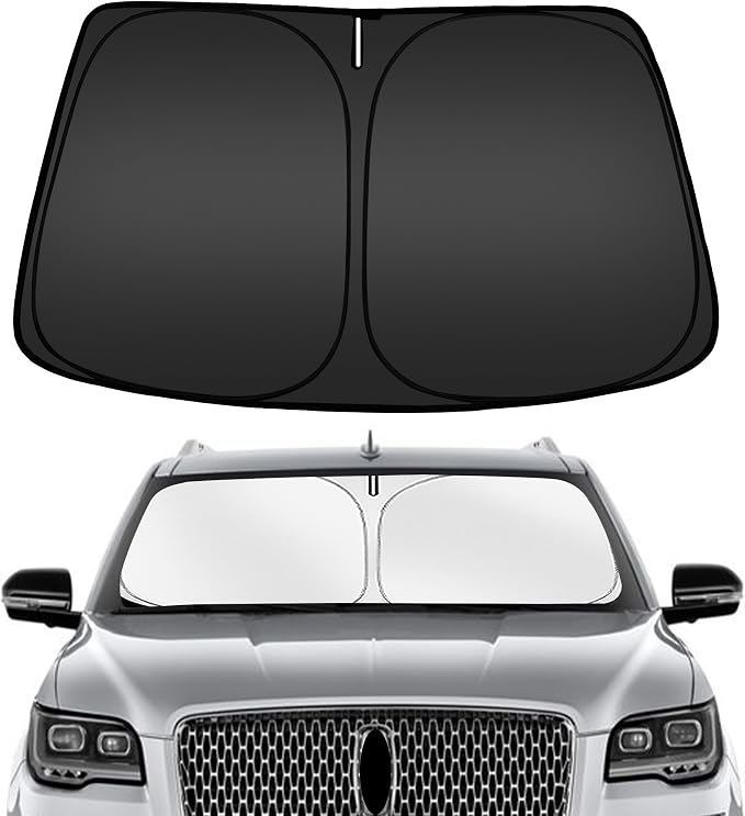 ARISMOTOR Windshield Sun Shade for Lincoln Navigator 2018-2025 2026, Custom Fit Foldable Front Window Sunshade Sun Visor Protector, Block UV Rays Keep Your Car Cooler