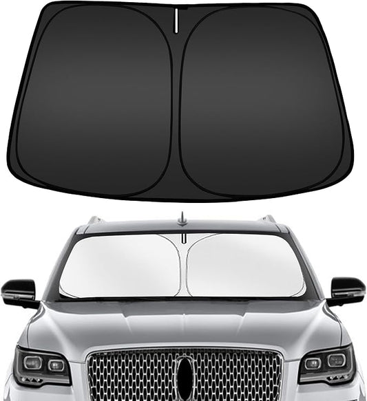 ARISMOTOR Windshield Sun Shade for Lincoln Navigator 2018-2025 2026, Custom Fit Foldable Front Window Sunshade Sun Visor Protector, Block UV Rays Keep Your Car Cooler