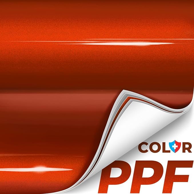 ColorFusion PPF by VViViD, Gloss Evil Red Dry Apply PPF Vinyl Car Wrap Roll 10ft x 5ft