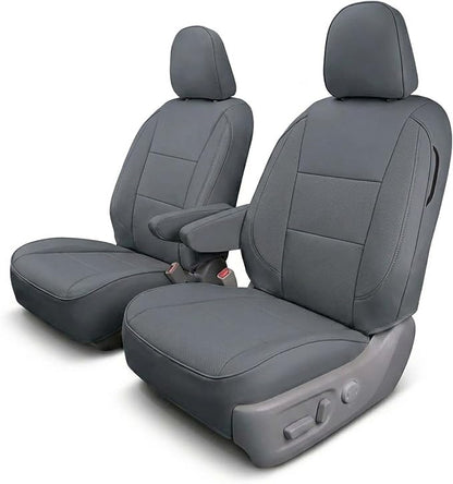FH Group Custom Fit Car Seat Covers Specifically Made for 2011-2020 Toyota Sienna 7 Passenger, Car Seat Cover Front Set, Automotive Seat Covers in Solid Gray Faux Leather, Waterproof and Washable