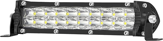 7 Inch Slim LED Light Bar for Truck Tractor, 12V-60V Small LED Work Light Pods Off Road Auxiliary Fog Lights 60W 6000lm, ATV Lawn Mower Golf Cart Pit Dirt Bike MTB eBike Night Riding Headlight Mods