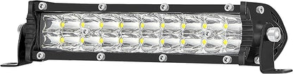 7 Inch Slim LED Light Bar for Truck Tractor, 12V-60V Small LED Work Light Pods Off Road Auxiliary Fog Lights 60W 6000lm, ATV Lawn Mower Golf Cart Pit Dirt Bike MTB eBike Night Riding Headlight Mods