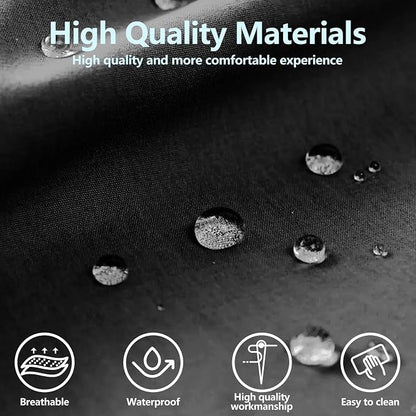 HChengkikz Car Seat Covers Full Set, Waterproof Neoprene Car seat Covers, Airbag Compatibable, Universal Automotive Comfort for Most Cars, Trucks, SUVs (Black + Darkgray)
