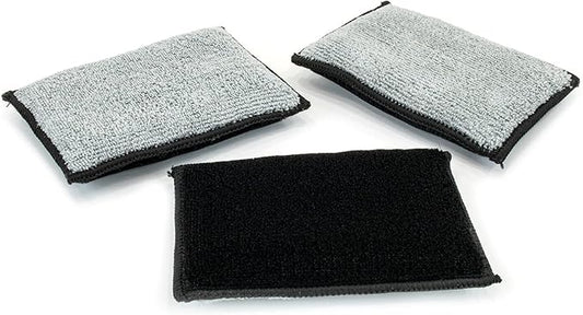 Scrub Ninja - Scrubber Sponge (5" x 3") Black/Gray - 3 Pack.