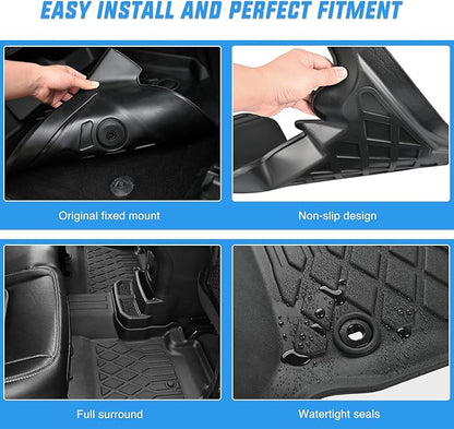 Nilight TPE Floor Mats for Ford Fusion Lincoln MKZ 2017 2018 2019 2020,All Weather Custom Fit Heavy Duty Floor Liners