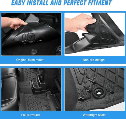 Nilight TPE Floor Mats for Toyota Corolla Sedan 2014 2015 2016 2017 2018 2019,All Weather Custom Fit Heavy Duty Floor Liners