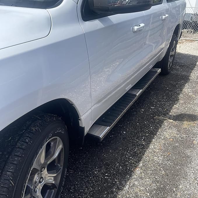 COMNOVA 6 Inches Double Cab Running Boards for 2019-2026 Chevy Silverado/GMC Sierra 1500 Double Cab, 2020-2026 Silverado/Sierra 2500HD 3500HD, Stainless Steel Silverado Running Boards.