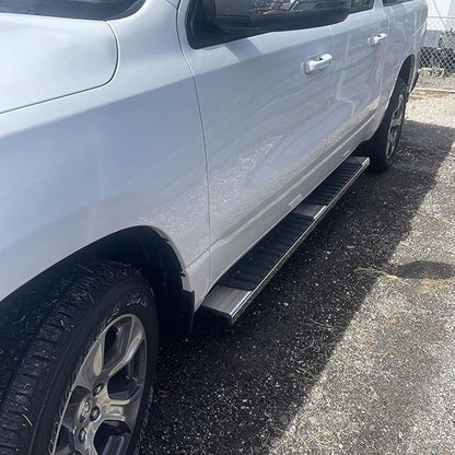 COMNOVA 6 Inches Double Cab Running Boards for 2019-2026 Chevy Silverado/GMC Sierra 1500 Double Cab, 2020-2026 Silverado/Sierra 2500HD 3500HD, Stainless Steel Silverado Running Boards.