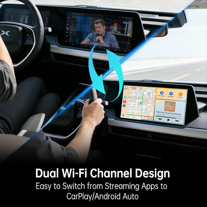 Magic Box 3.0 Max (2026 Upgrade) – 3-in-1 Wireless CarPlay & Android Auto Adapter | Support Netflix, YouTube, Disney+ & Prime Video | 4G+32G, HDMI Output, USB Drive | for Wired CarPlay Cars