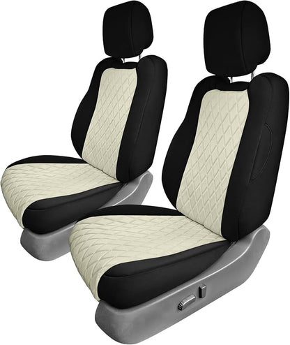 FH Group Custom Fit Car Seat Covers Specifically Made for 2022-2026 Nissan Frontier, Front Set BeigeUltraflex Neoprene Waterproof Automotive Seat Covers for Pickup Truck, Nissan Accessories