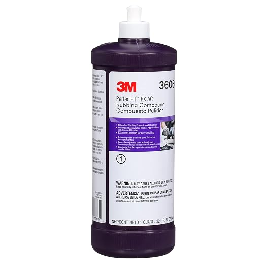 Perfect-It Perfect-It EX AC Rubbing Compound, 36060, Fast Cutting, High Performing, 1 qt (32 fl oz) (Pack of 6)